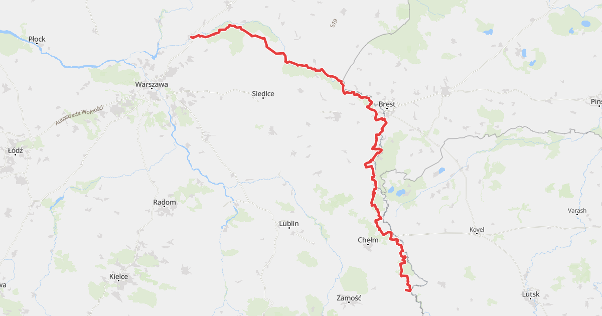 Nadbużański Szlak Rowerowy mapa Velomapa pl